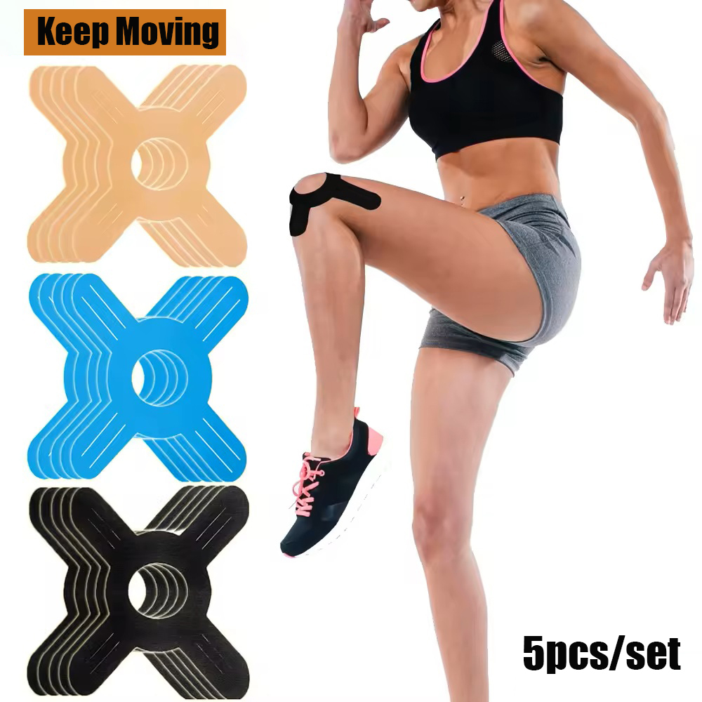 Kinesiology Tape Sports - 5Pcs Pre-Cut Kinesiology Tape for Knee,