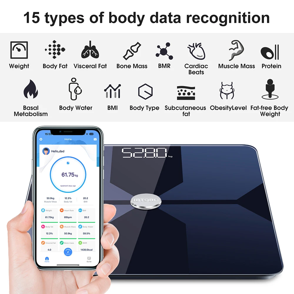 Body Fat Scale Wifi Home Preci - огляд і ціна Digital Body Weight Scale